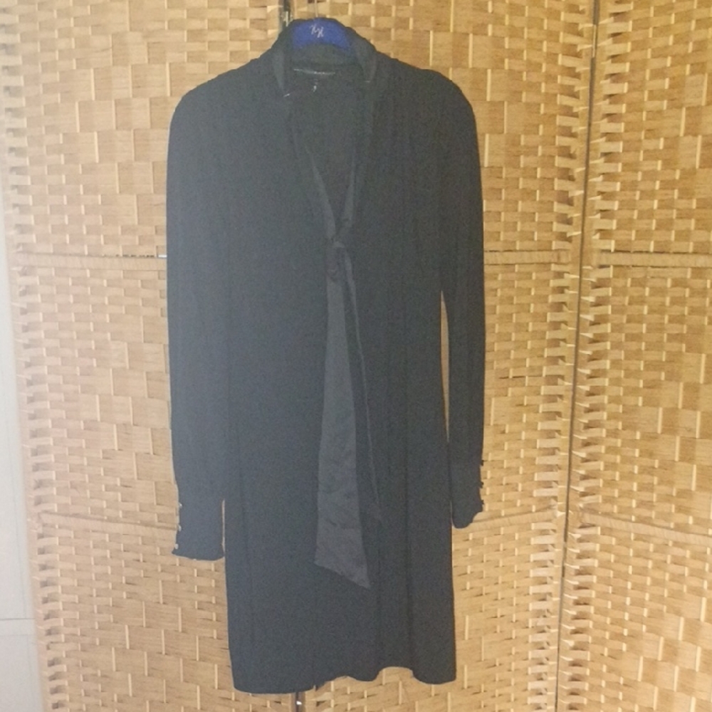 White House Black Market Black Long Sleeve Dress